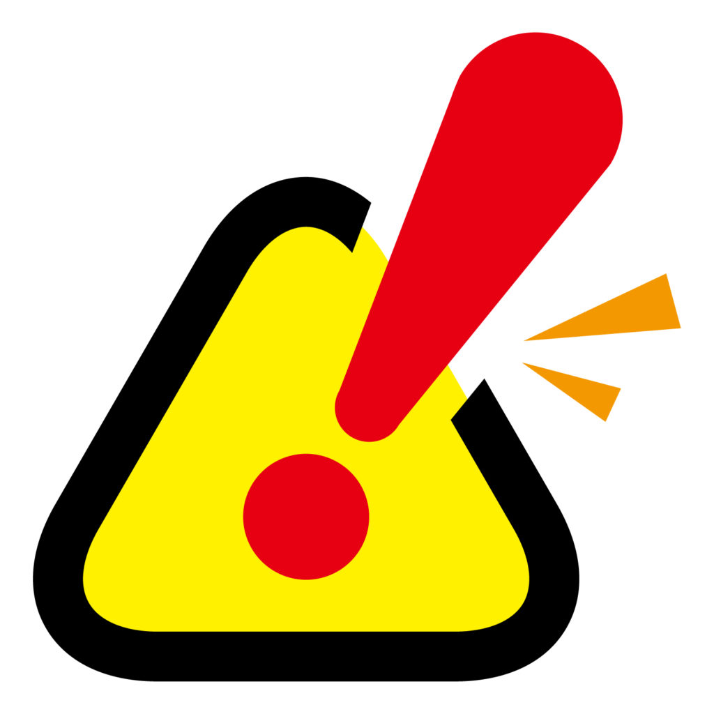 猫トイレ掃除にお酢を使う際の注意点を示すアイコン