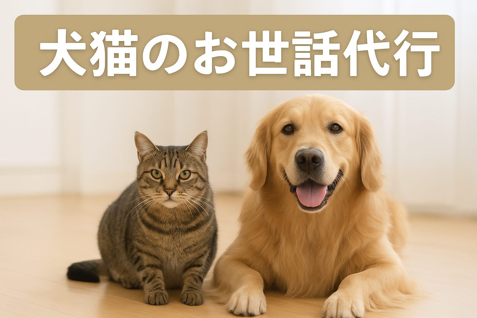 お留守番中の猫と犬の安心ペットシッターサービス